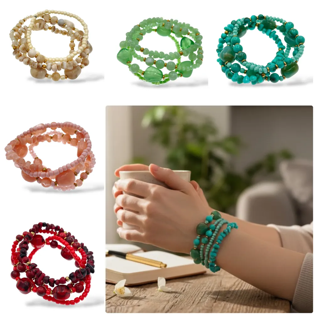 Set 6pz Bracciali Elastici-Bracciali Moda - BR-732-514