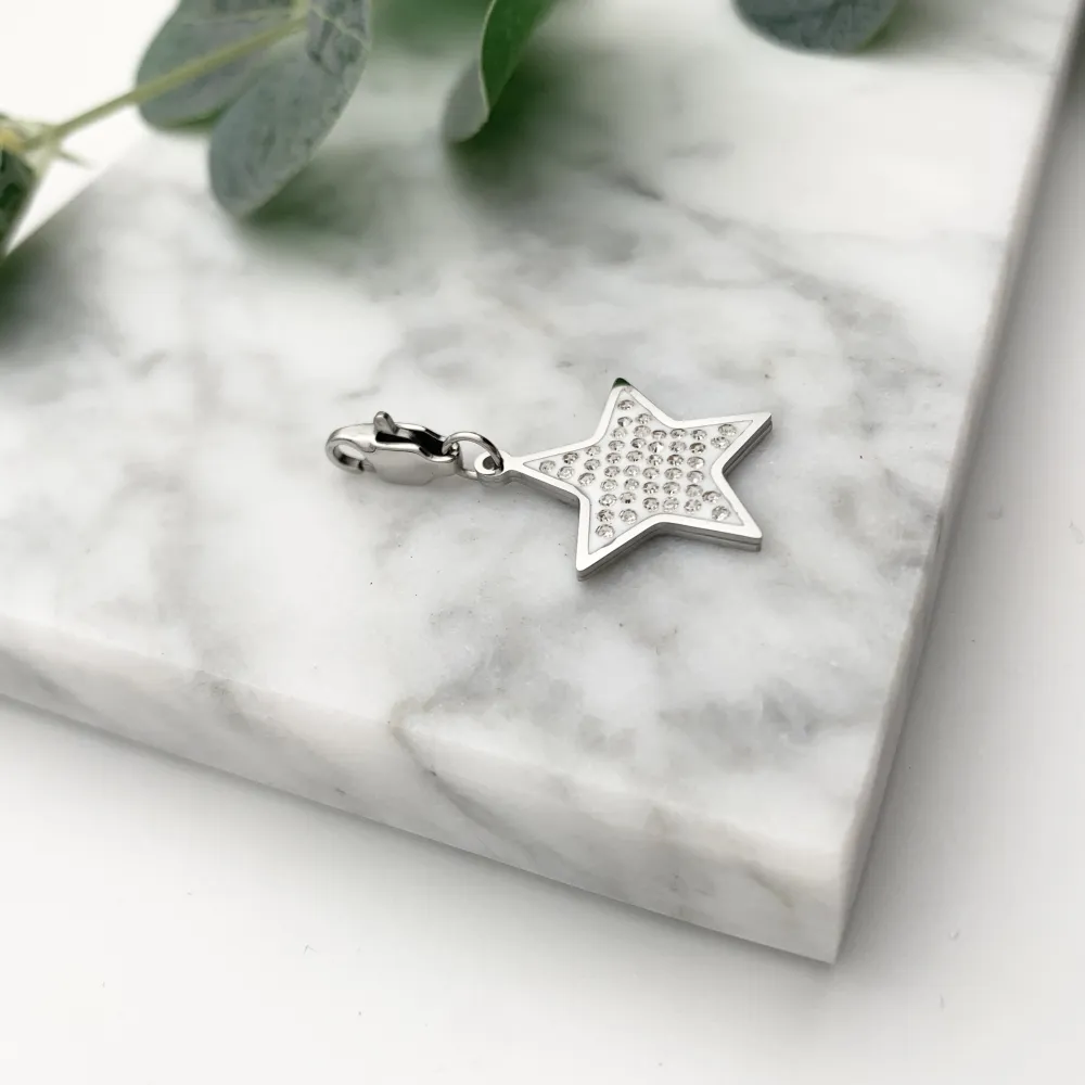 CIO4143-Stella- Ciondolo in Acciaio