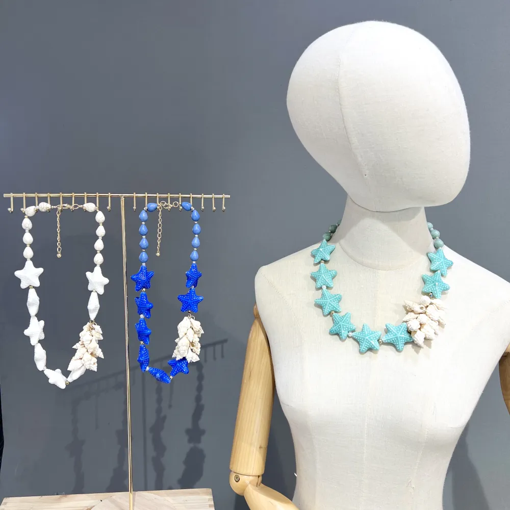 Stella Marina-Collana Corta Moda - CL-732-324 (Bianco)