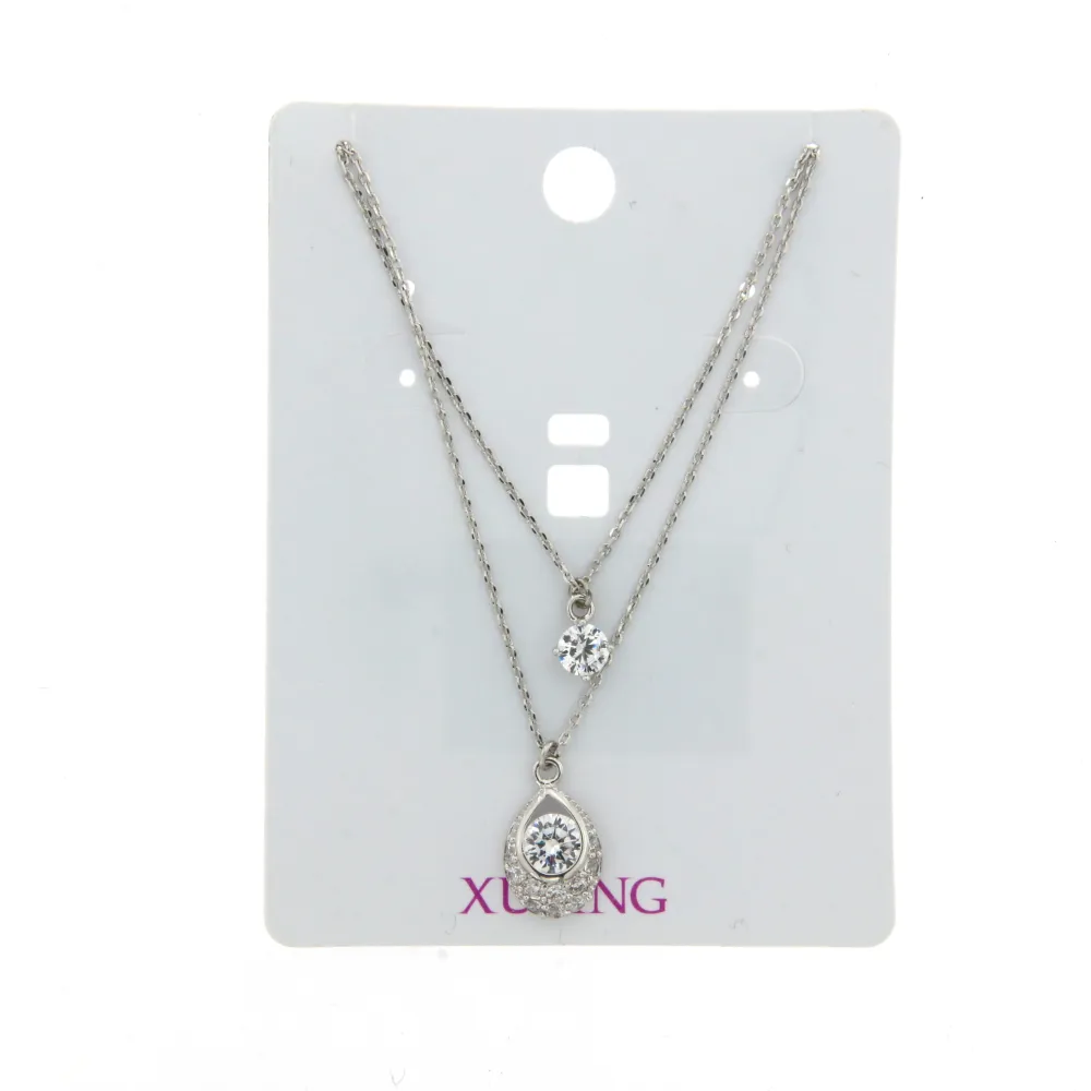 CMC6675-Punto Luce e Goccia-Collana Girocollo con Zirconia