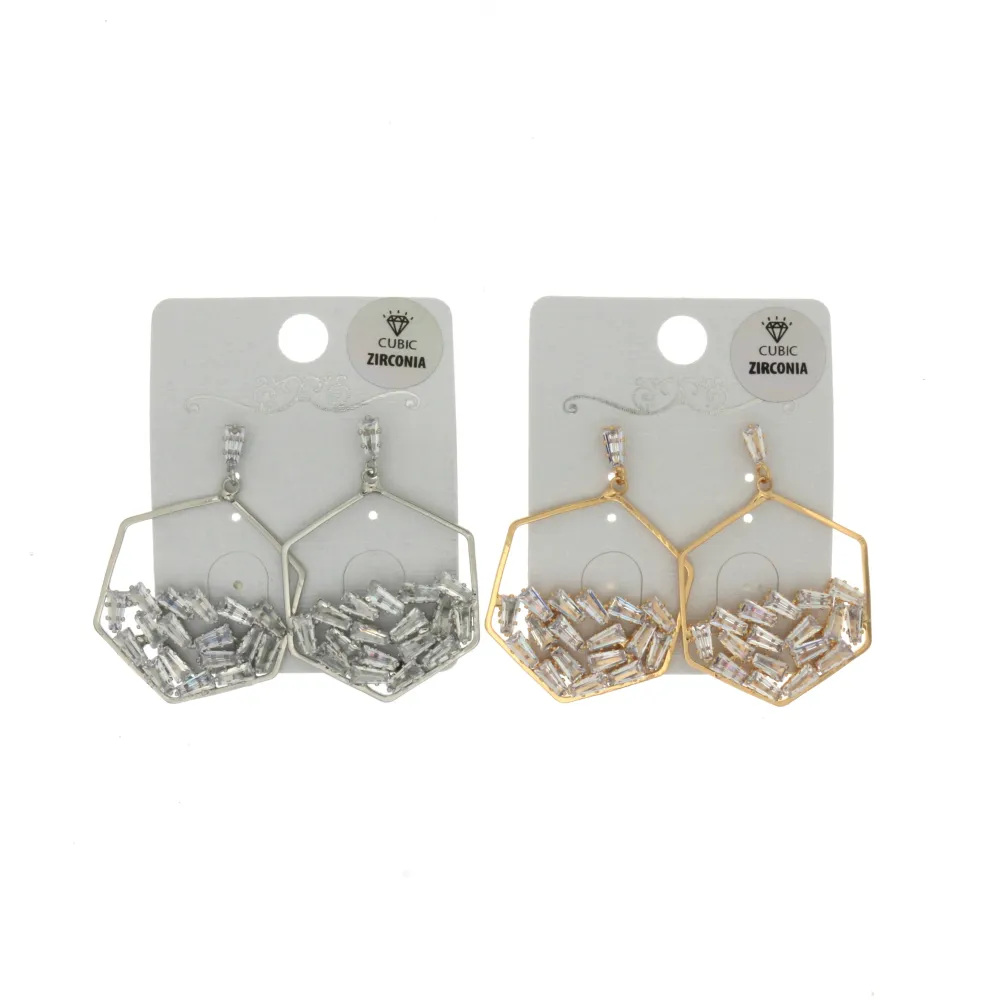 OMZ-Esagono 5136 - Orecchini con Cubic Zirconia