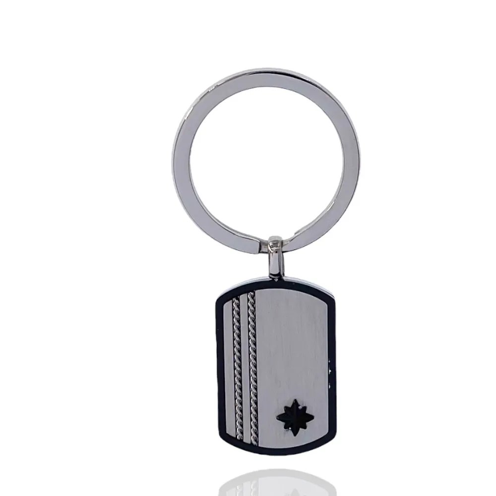 [PO-600-H239] Rosa dei Venti-Portachiave da Uomo in Acciaio - PO-600-H239