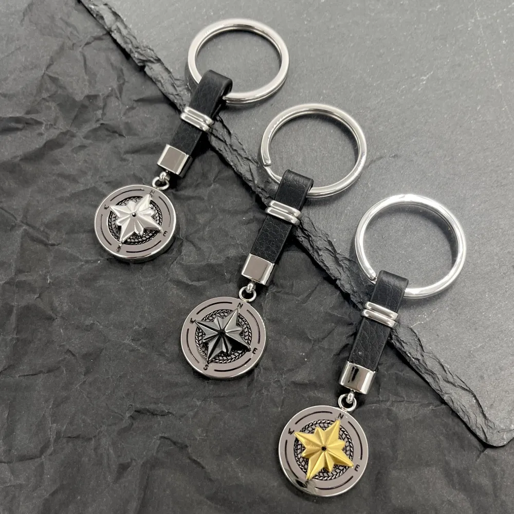 Bussola-Portachiavi da Uomo in Acciaio - PO-600-H372