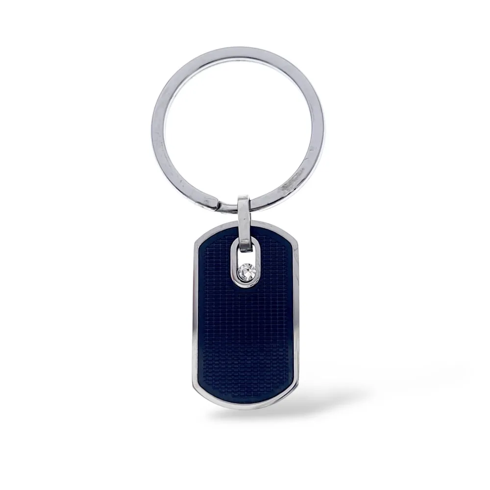 Targhet con Punto Luce-Portachiavi da Uomo in Acciaio - PO-600-H388
