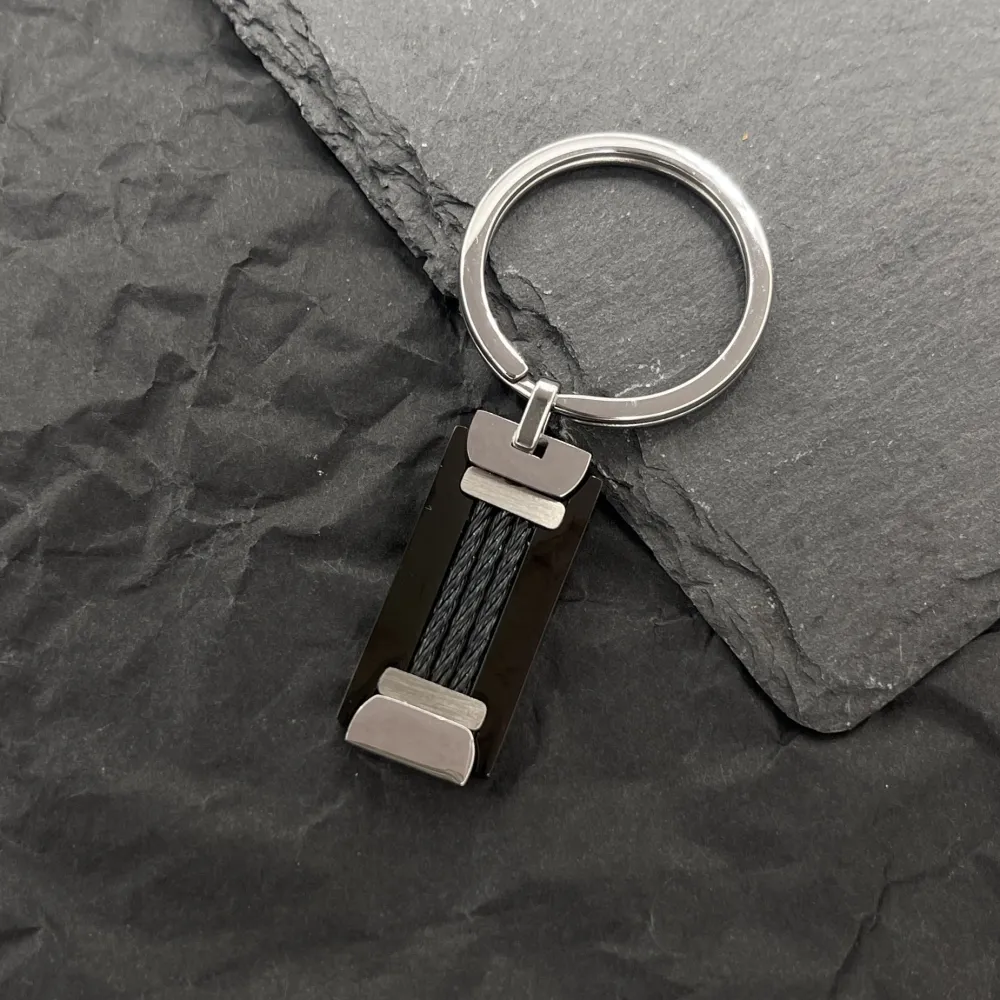 Targhet-Portachiavi da Uomo in Acciaio - PO-600-H389