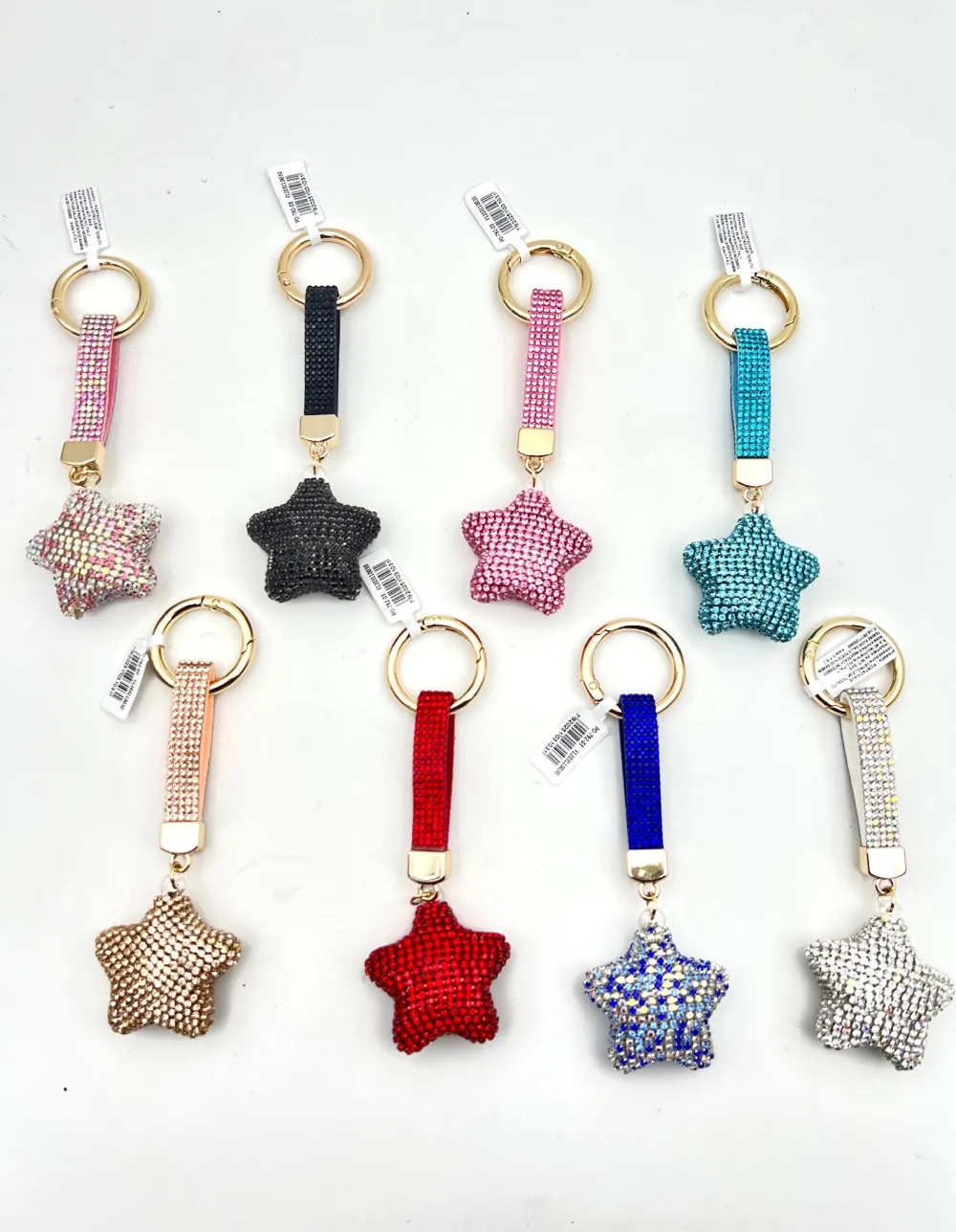 Stella - 12pz Portachiavi Con Strass - PO-792-03