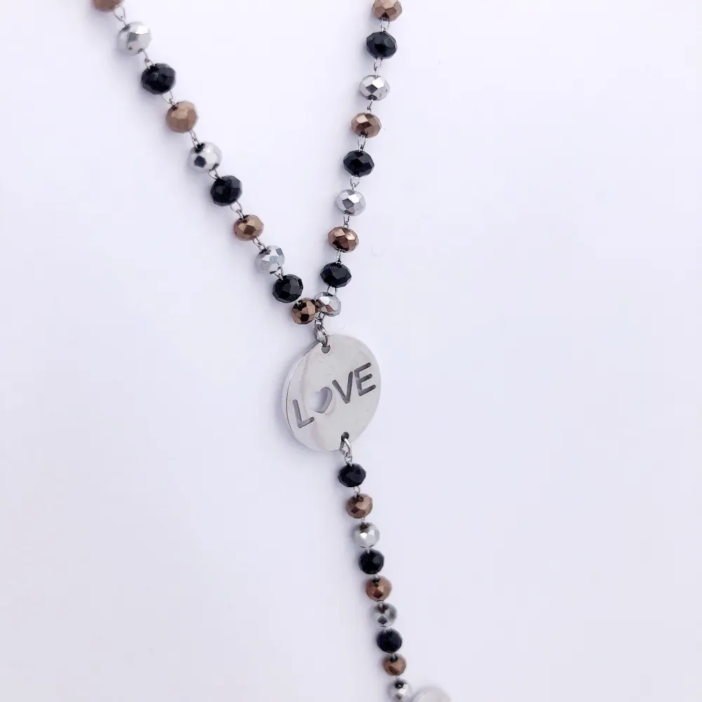 [VCAC Love cuore rosario  6727 - Collana acciaio] VCAC Love cuore rosario  6727 - Collana acciaio (ac ci ai o)