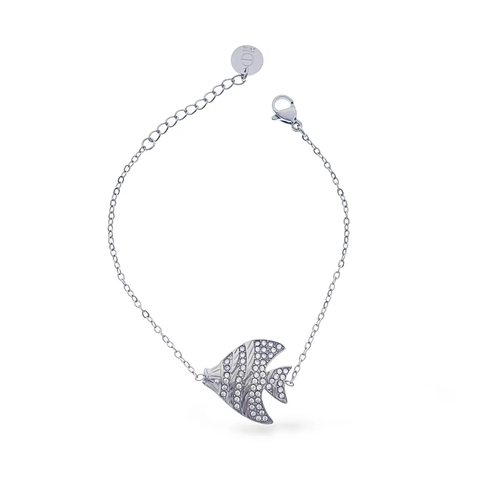 Pesce-Bracciale in Acciaio - BR-795-15225 (Argento)