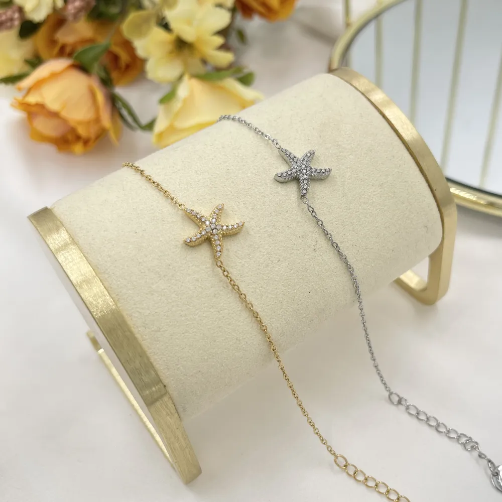 Stella Marina-Bracciale in Acciaio - BR-103-AA5634B (Argento)