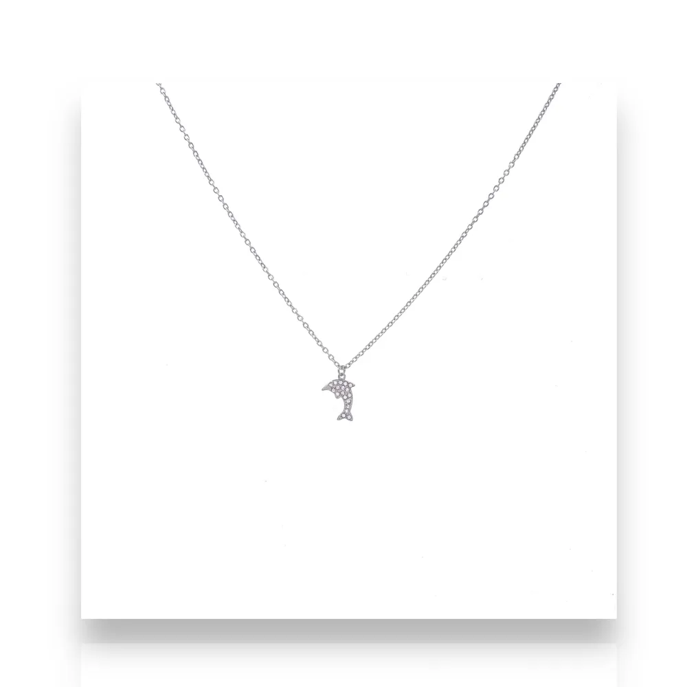 Delfino-Collana Corta in Acciaio - CL-103-AA3486N (Argento)
