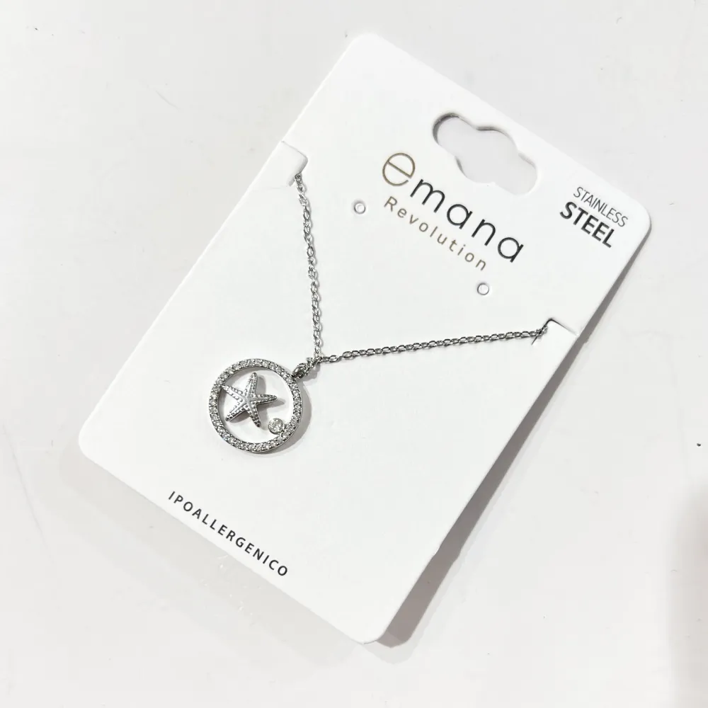 Stella Marina -Collana Corta in Acciaio - CL-795-10593 (Argento)