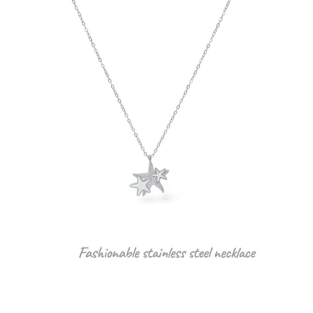 Stella Marina -Collana Corta in Acciaio - CL-795-10604 (Argento)