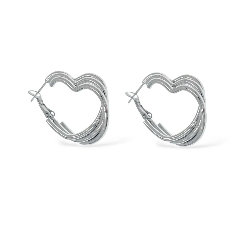 Forma Particolare -Orecchini in Acciaio - OR-103-AA5568E (Argento)