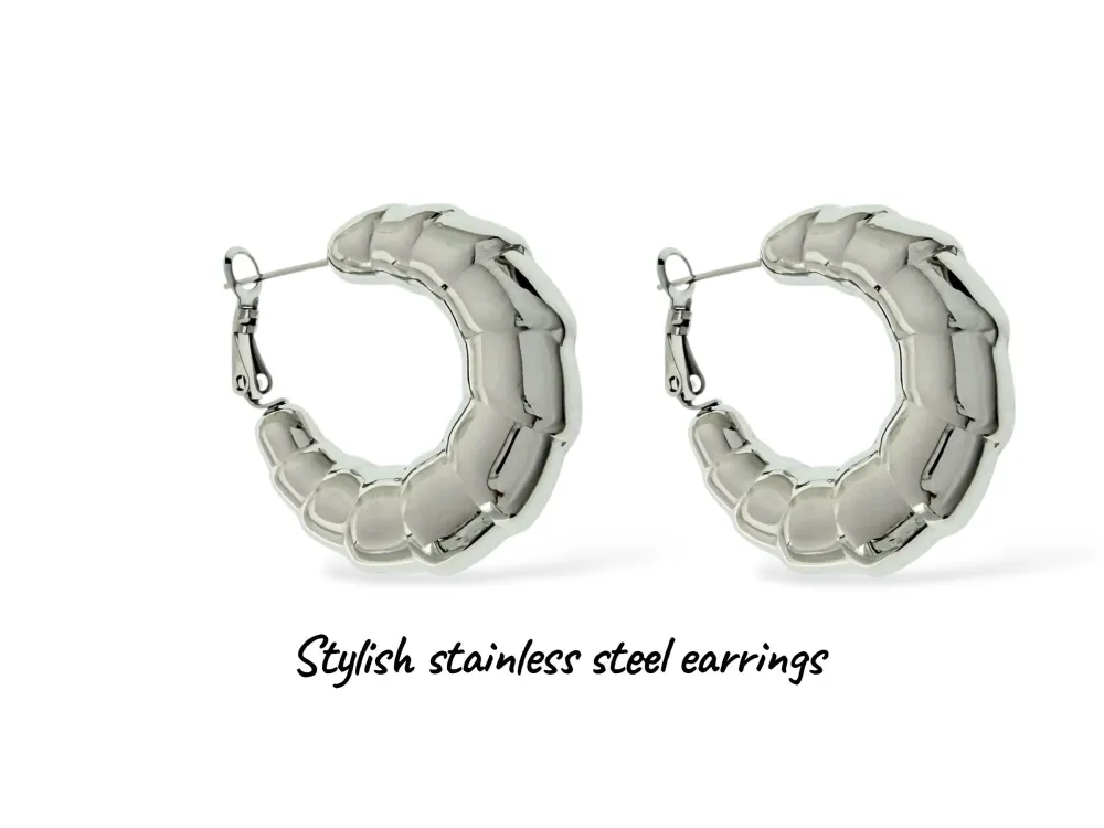 Cerchio-Orecchini in Acciaio - OR-103-AA6538E (Argento)