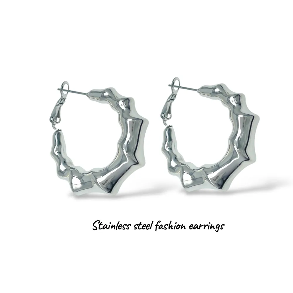 Cerchio Bambu -Orecchini in Acciaio - OR-103-AA6541E