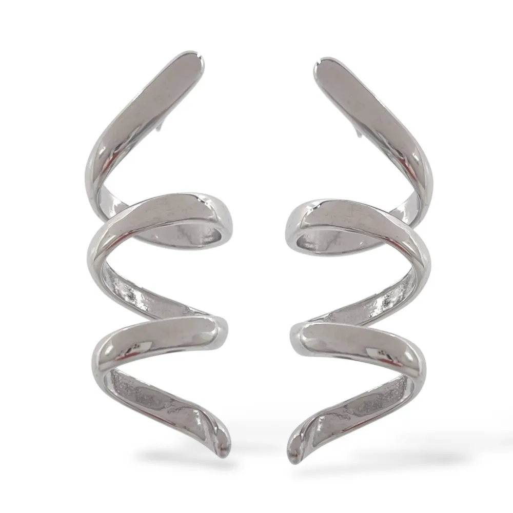 Molla-Orecchini in Acciaio - OR-413-448 (Argento)
