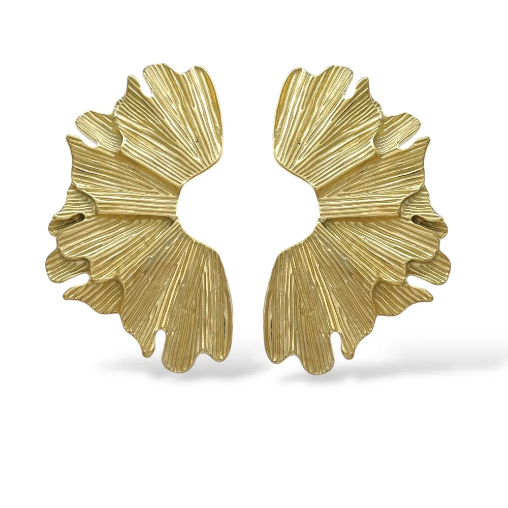 Fiore-Orecchini in Acciaio - OR-413-907 (Oro Giallo)