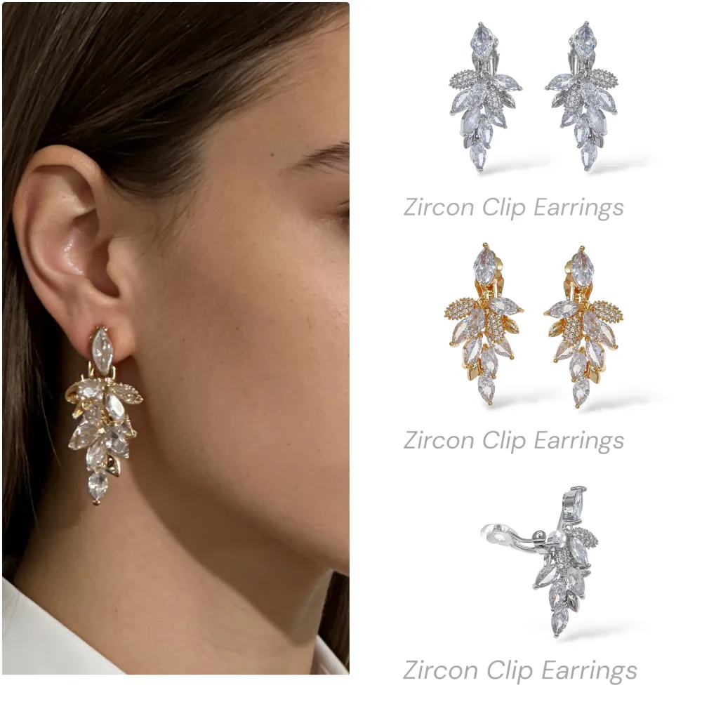 Fiore-Orecchini a Clip - OR-506-420J (Argento)