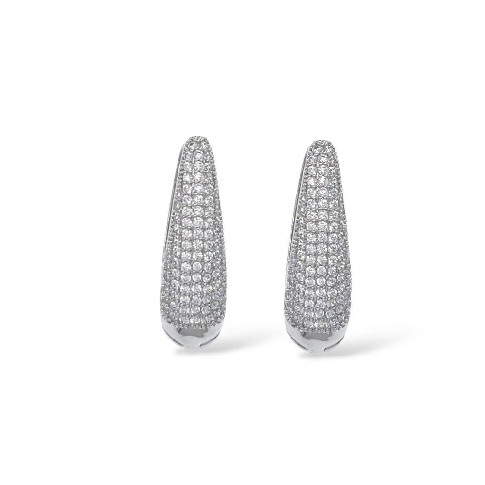 Cerchio Con Goccia-Orecchini con Cubic Zirconia - OR-506-426