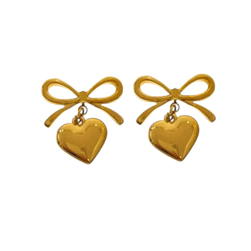 Farfalla in acciaio -Orecchini con Zirconia - OR-754-12