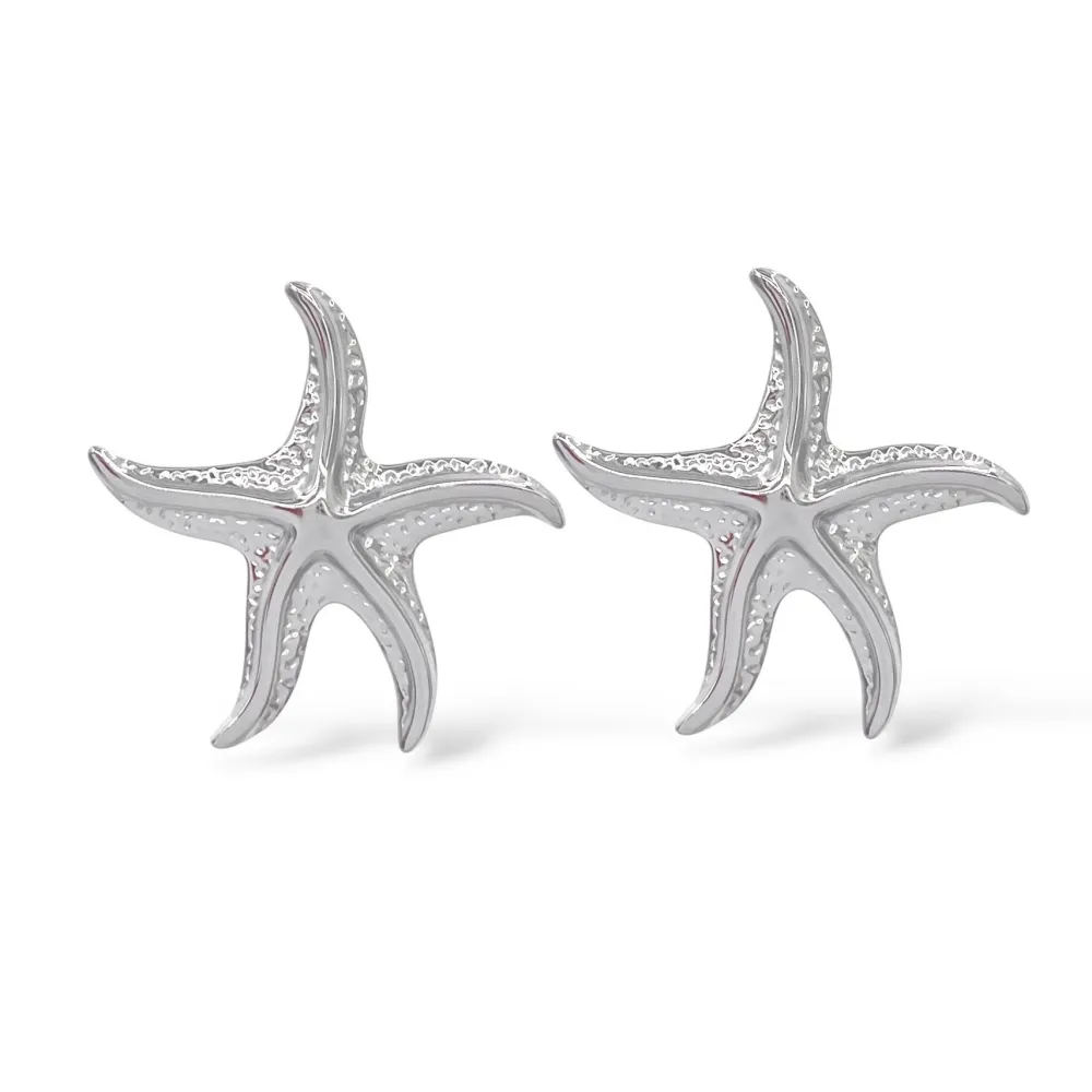 Stella Marina-Orecchini in Acciaio - OR-774-05 (Argento)