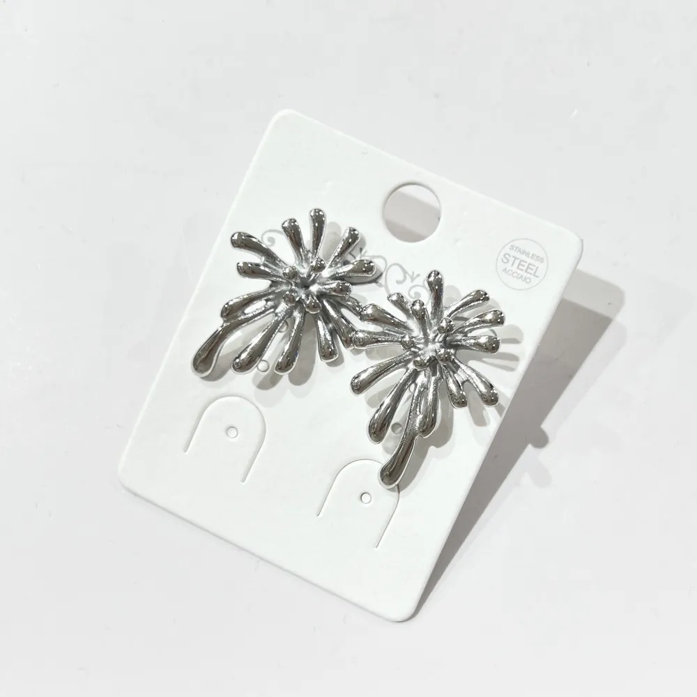 Fiore-Orecchini in Acciaio - OR-774-103 (Argento)