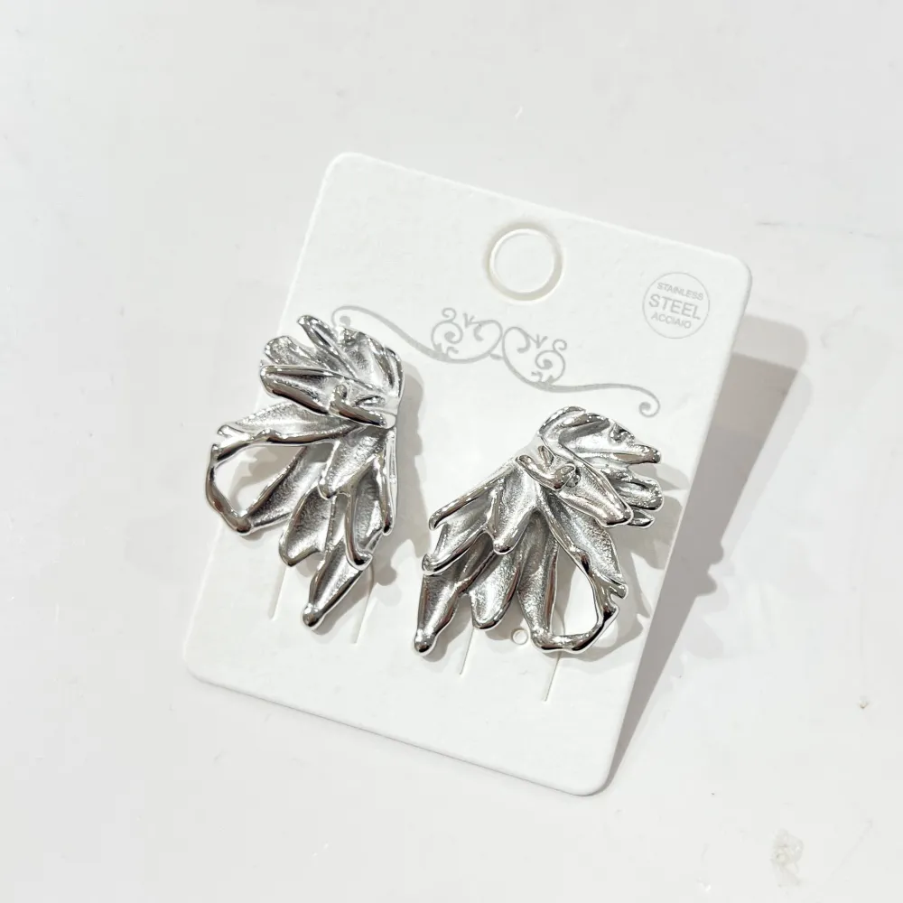 Fiore-Orecchini in Acciaio - OR-774-110 (Argento)