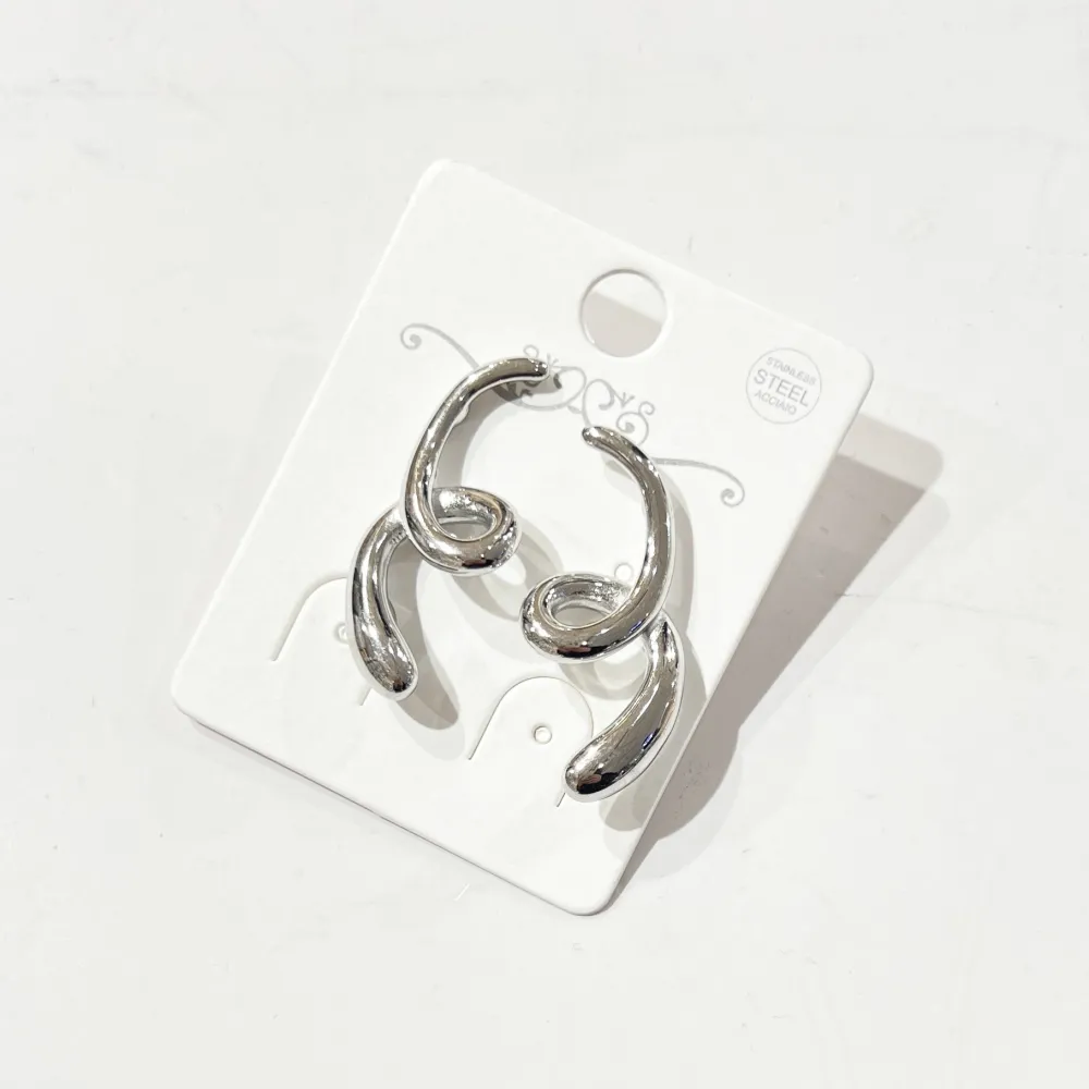 Filo -Orecchini in Acciaio - OR-774-97 (Argento)