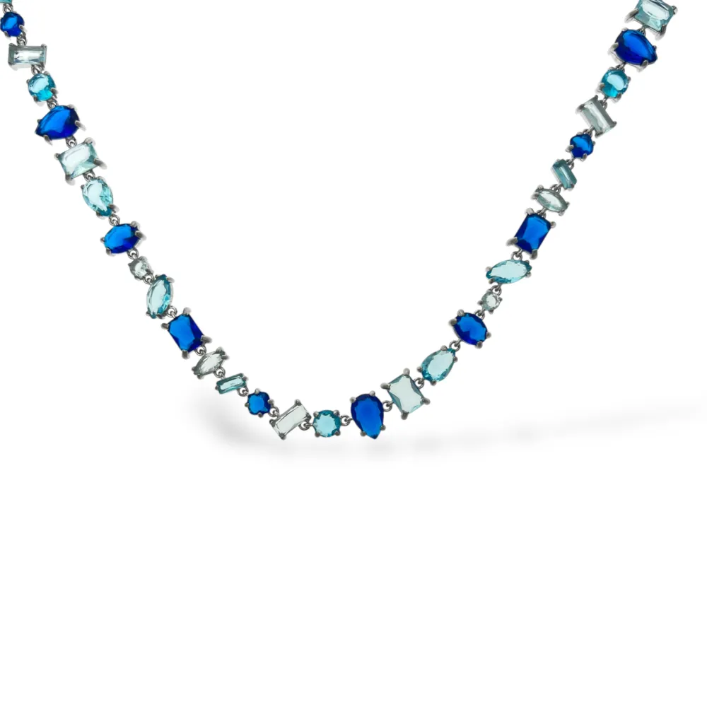 Collana con pietre  -Collane in Acciaio - CL-103-AA6854N