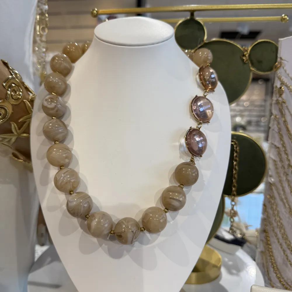 Ball-Collane Corte in Acciaio - CL-732-512 (Marrone)