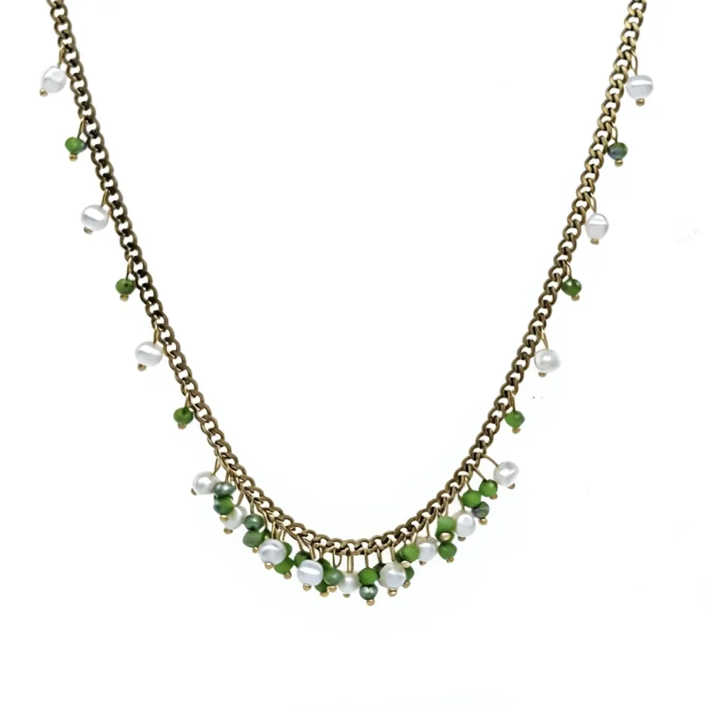 Collana moda acciaio e cubic zirconia - CL-765-103