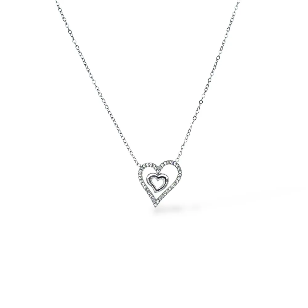 Cuore-Collana Corta in Acciaio - CL-795-10584