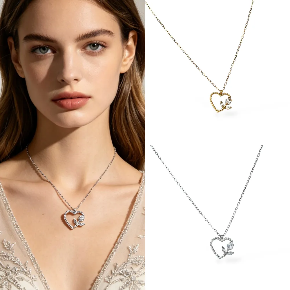 Cuore-Collana Corta in Acciaio - CL-795-10585