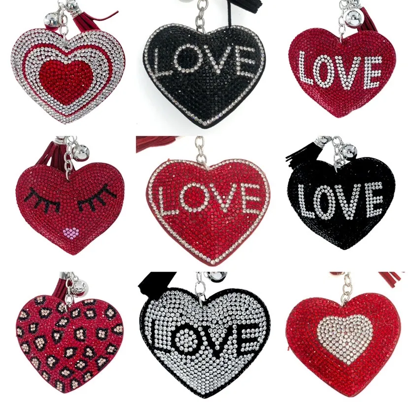 Mix Cuore love -Portachiavi Similpelle e Strass - PKM-146-001