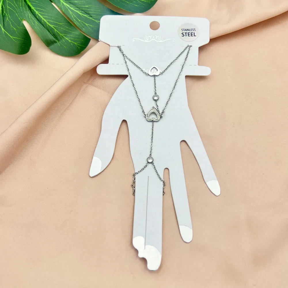 Cuori e punto luce-Baciamano in Acciaio - BR-413-2008