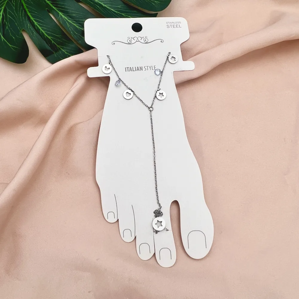 Cuore, Punto Luce, perla-Baciapiede in Acciaio - CA-413-005