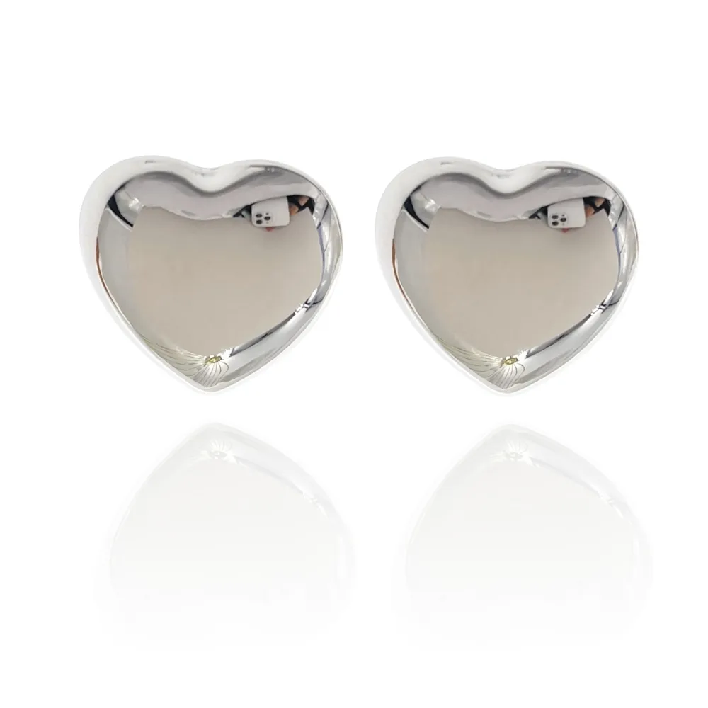Cuore-Orecchini clip acciaio - OR-103-AA3997E