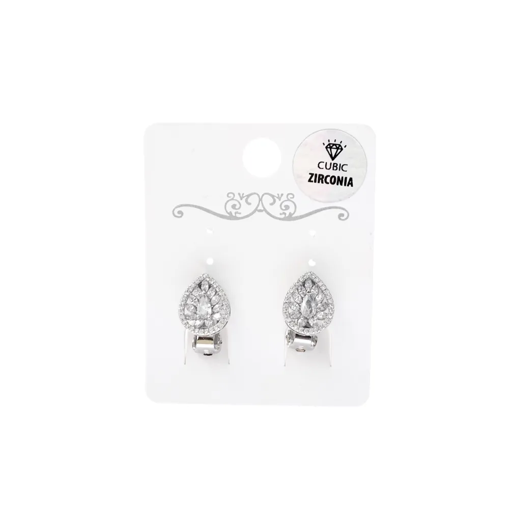 Fiori -Orecchini con Zirconia - OR-493-49 (Argento)