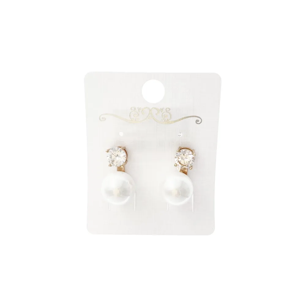 [OR-TEH0540 12mm] P.luce Perla 12 mm- Orecchini a Clip - OR-TEH0540 12mm