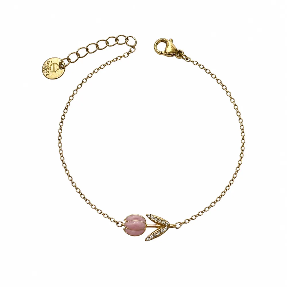 Tulipano-Bracciale in Acciaio - BR-103-AA7185B (Rosa/Oro)