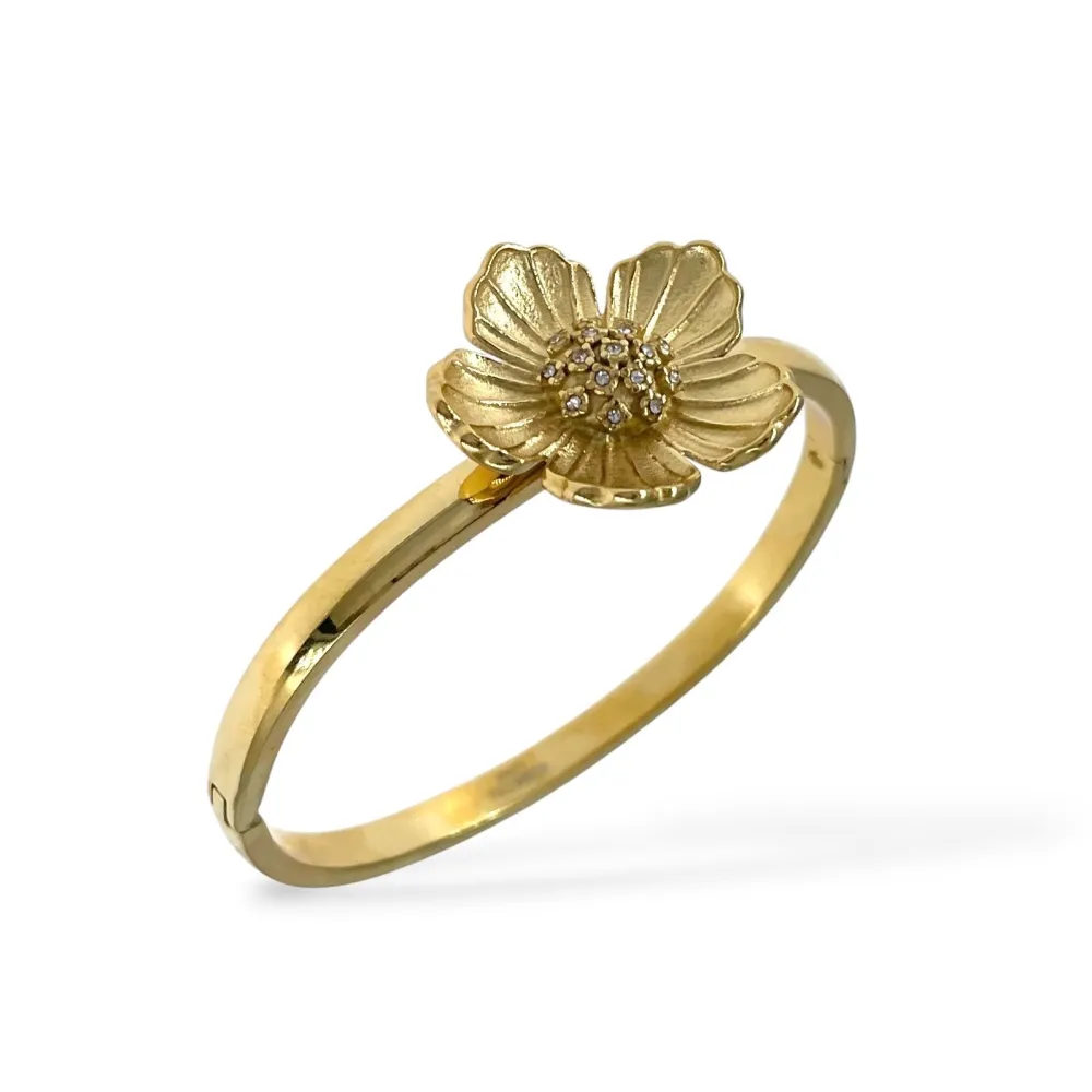Fiore-Bracciale Rigido in Acciaio - BR-413-9298