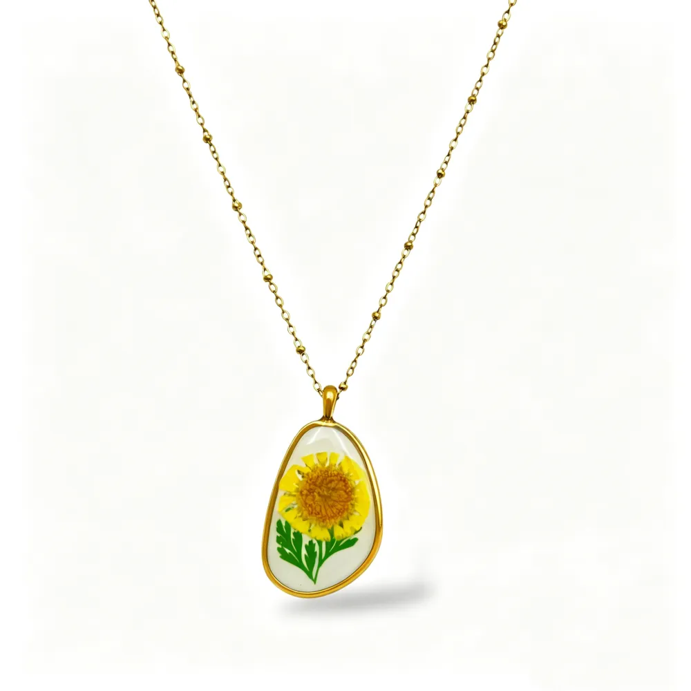 [CL-800-01] Girasole-Collana Girocollo in Acciaio - CL-800-01