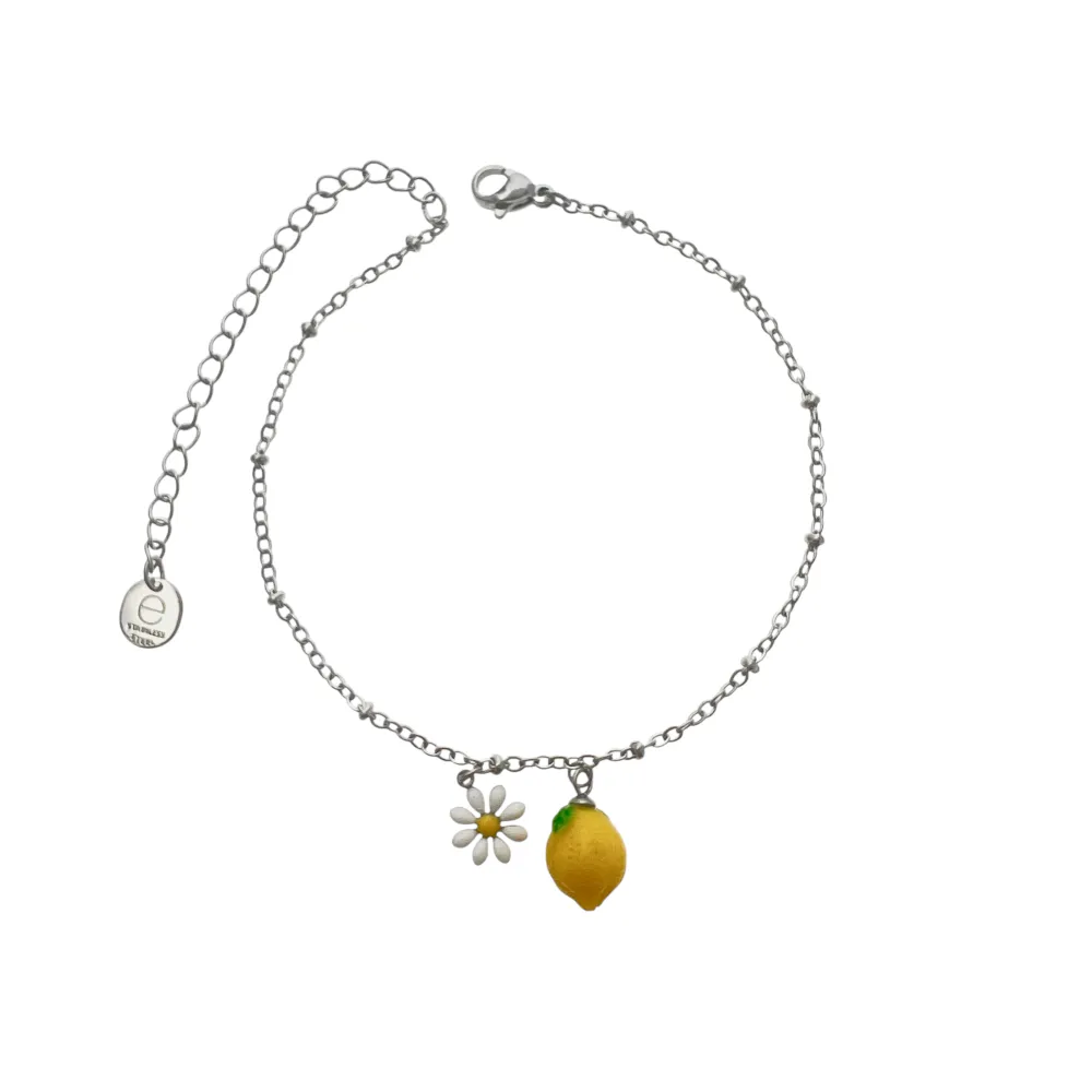 Limone Margherita-Cavigliera in Acciaio - CV-103-AA5399B (Argento)