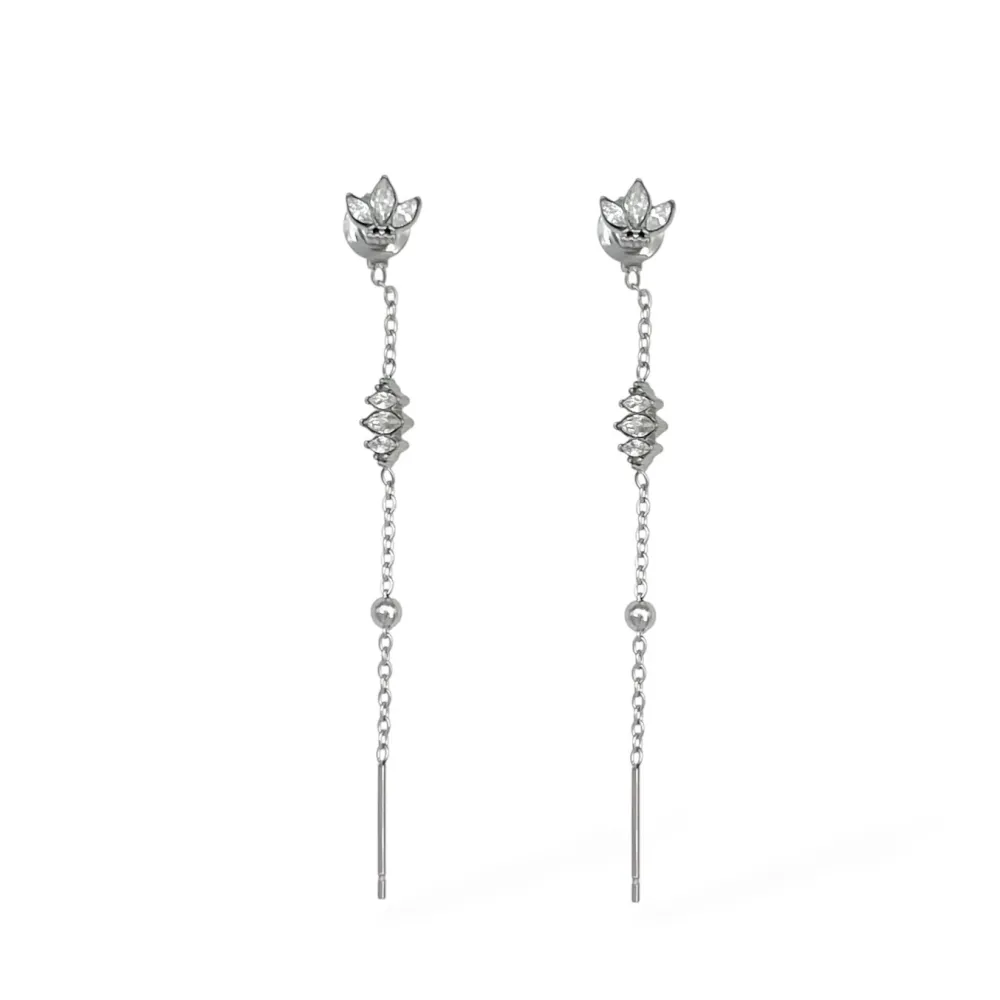 Fiore-Orecchini in Acciaio - OR-103-AA6856E (Argento)