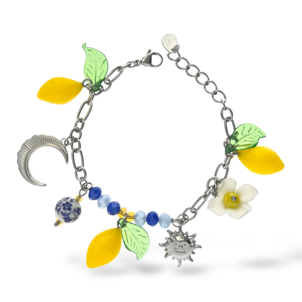 Limone Fiore Ceramica-Bracciale in Acciaio - BR-732-636