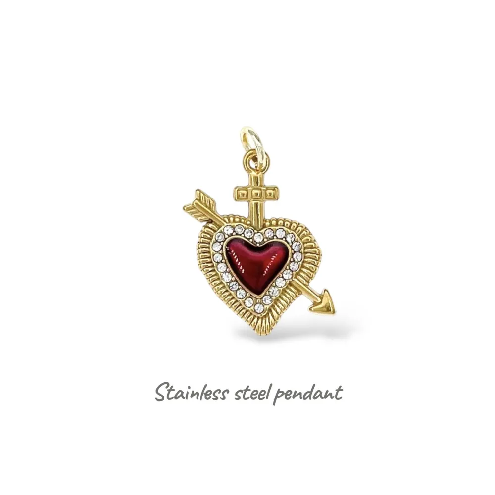 [CIO-2] Sacro Cuore-Ciondolo /Charms in Acciaio - CIO-2