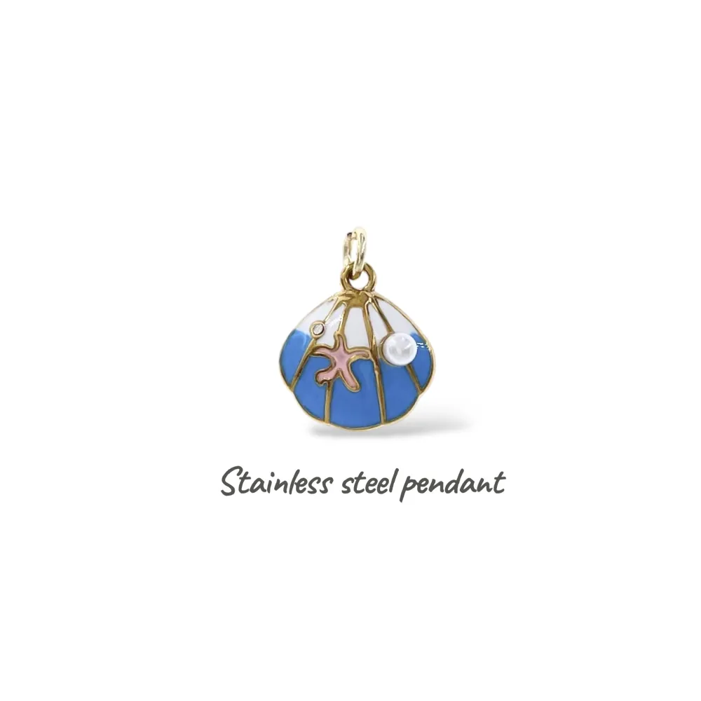 [CIO-6] Conchiglia Mare-Ciondolo /Charms in Acciaio - CIO-6