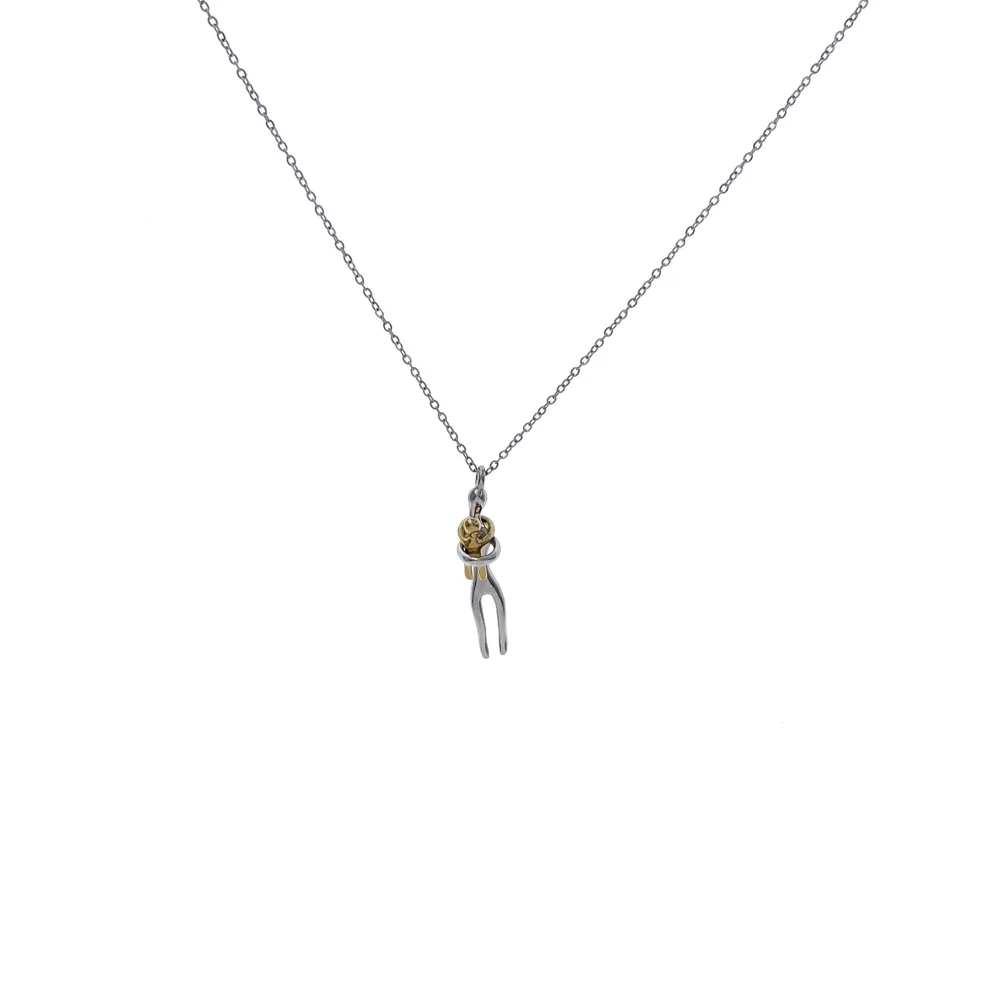 Abbraccio -Collana corta in Acciaio - CL-103-AA7171N (Argento)