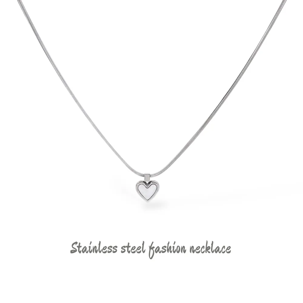 [CL-413-3753] Cuore -Collana Lunga in Acciaio - CL-413-3753 (Argento)