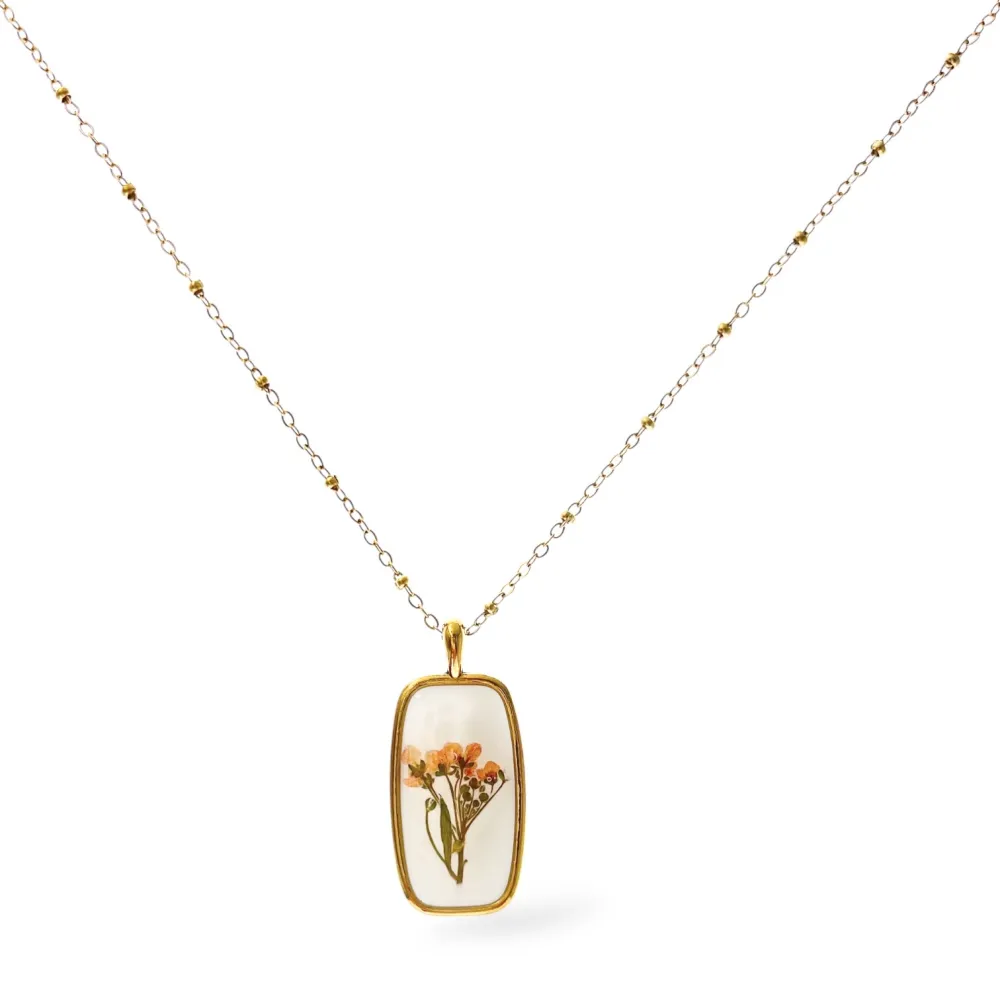 Fiore rosa-Collana Girocollo in Acciaio - CL-800-02